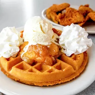 food, waffles