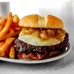 Bourbon Peach Burger