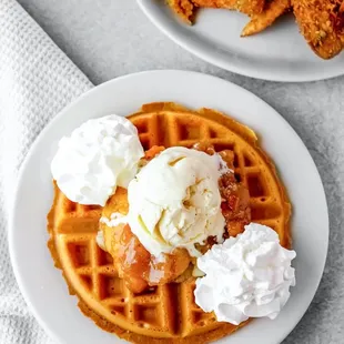 food, waffles