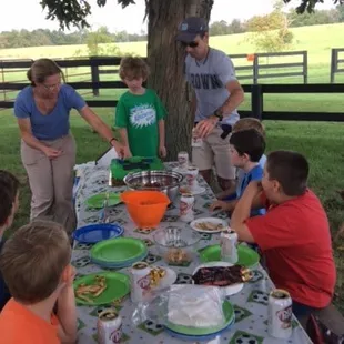 Birthday party at Hisle Farm Park.