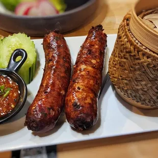 Laos Sausage with Sticky Rice