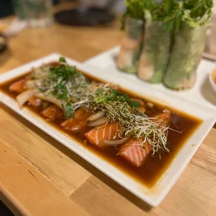 Salmon bites.