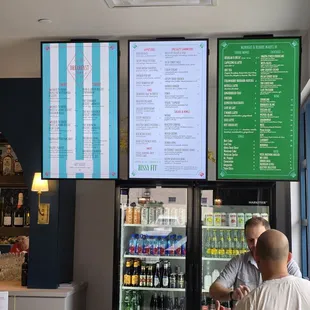 Ordering from the menu at the register