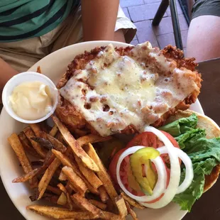 Pork loin with cheese