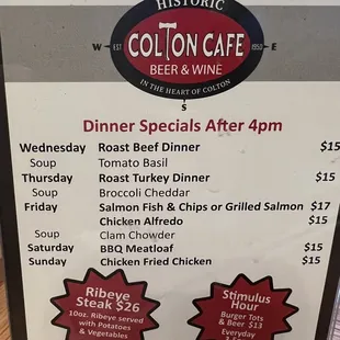 Happy Hour Menu
