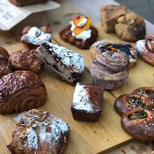 a variety of pastries