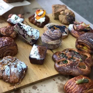 a variety of pastries