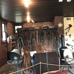 Inside carriage house