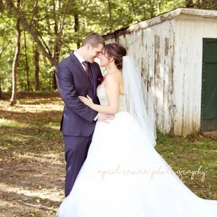 Our grounds feature rustic backdrops, beautiful flowers, or wooded areas! Photo by April Renee Photography
