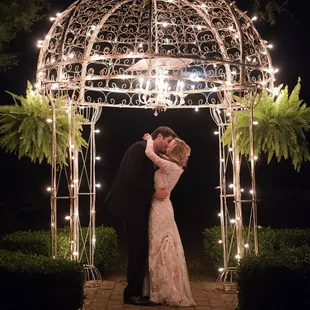 The grounds are illuminated at night for beautiful night portraits! Photo by Rowlands Photography