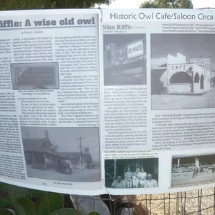 the history of the old owl cafe