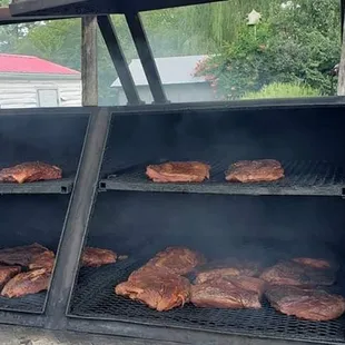 Fall off the bone ribs, smoked to perfection, oh &amp; Brisket.