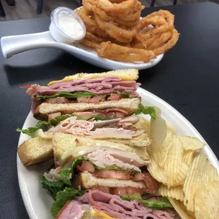 Classic Club and Onion Rings