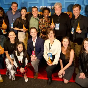 A great lobby area offered a photo op for winning filmmakers!