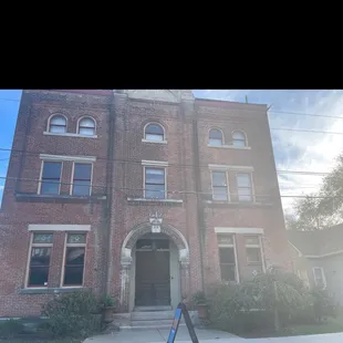 Exterior with front entrance.
