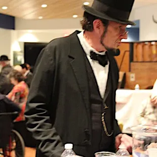 Abe Lincoln doing his judge job.
