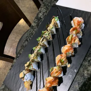 Tempura roll and Alamo roll