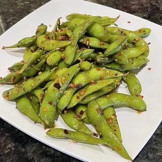 Spicy Garlic Edamame