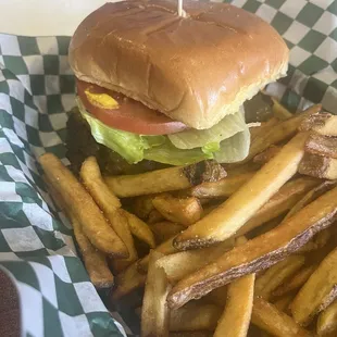 Burger was good and fries were perfect!