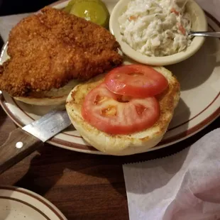 Chicken fried chicken sandwich