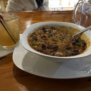 House recipe chili on a rainy day with a whiskey sour is just what I needed and it's delicious!!