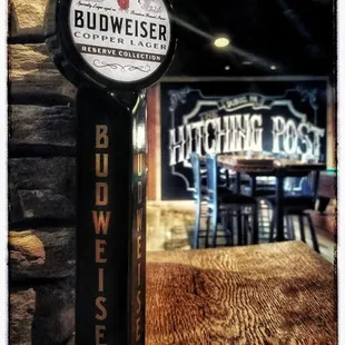 On tap, Jim Beam Budweiser copper lager! (12 total beers on tap)