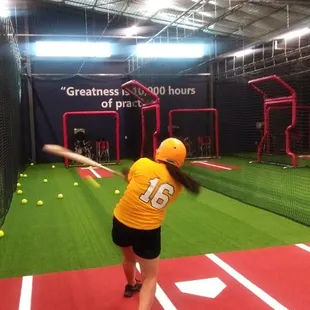 3 full time cages dedicated solely to softball.