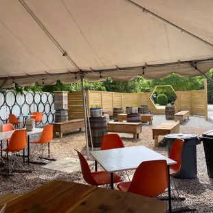 outdoor seating area