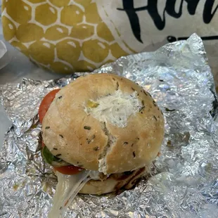 Roasted Turkey Bagel Sandwich