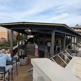 Rooftop bar area