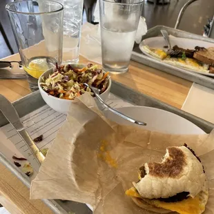 a plate of food on a table