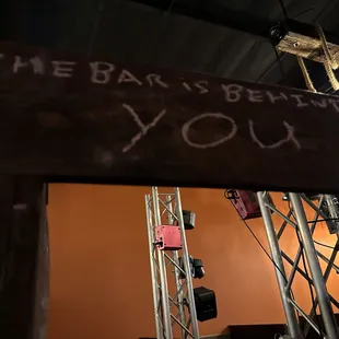 the bar behind you