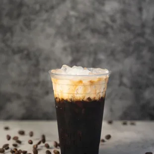 a cup of iced coffee