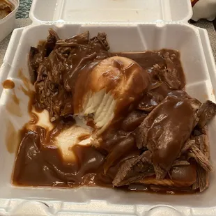 Open face roast beef