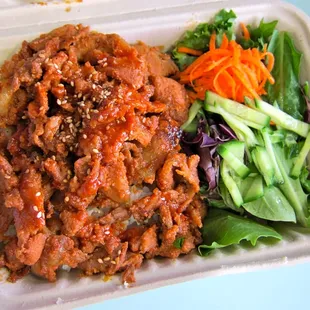Spicy Pork Over Rice - $9