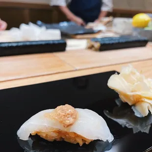 a chef preparing food in a restaurant