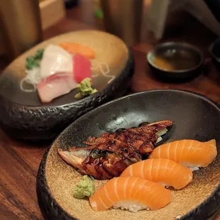 Eel  Salmon  Hamachi  White Tuna Red Tuna