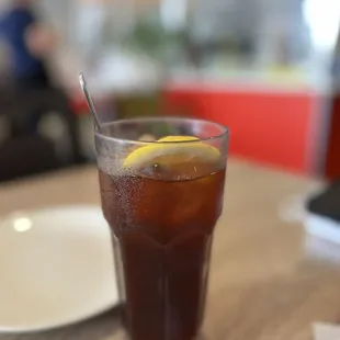 Lemon iced tea...  excellent