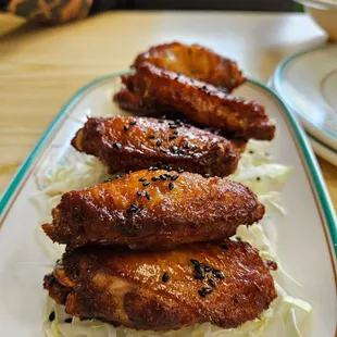 Deep fried wings (satay sauce)