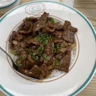 1. Satay Beef with Rice