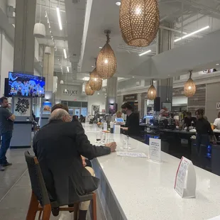 a man sitting at the bar
