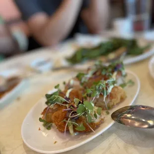Shrimp toast with truffle salt