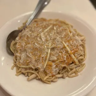 crab meat egg noodles