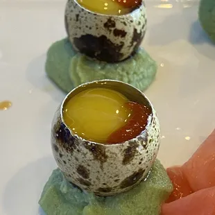 Quail eggs - surprisingly good!