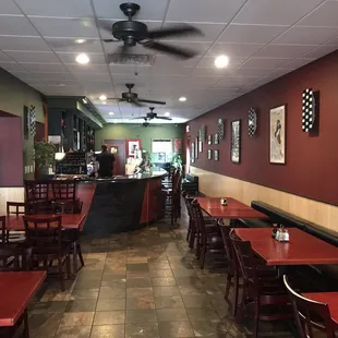 the interior of a restaurant