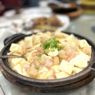 Mixed Seafood &amp; Egg ToFu in Clay Pot