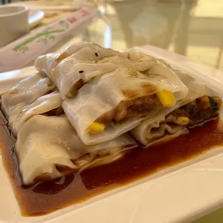 Beef & Corn Rice Noodle Rolls
