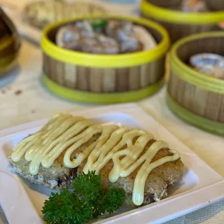 Broiled Sticky Rice w/ Miso Wasabi Paste