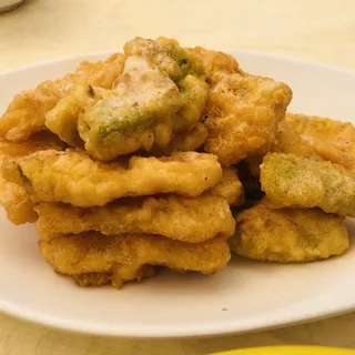 Sauteed Pumpkin stick w/salty Egg Yolk