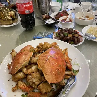 Sauteed Rice Noodle w/Dungeness Crab (Half)